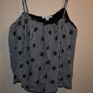 Floral black summer top